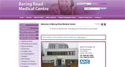Desktop Screenshot of baringroadmedicalcentre.co.uk