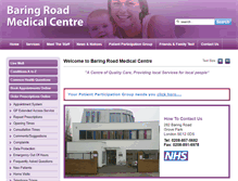 Tablet Screenshot of baringroadmedicalcentre.co.uk